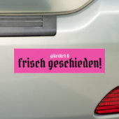 Glücklich und frisch geschieden bumpersticker (Op auto)