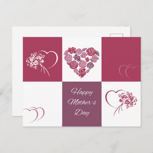 Glücklicher Muttertag Briefkaart (Voorkant / Achterkant)