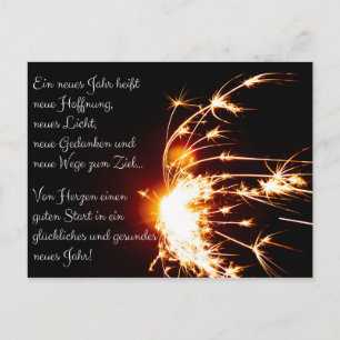 Glückliches en gesundes neues Jahr! Briefkaart