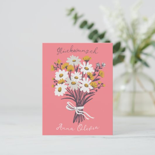 Gluckwunsch Geburtstag Personalisiert Ihr Name Briefkaart (Staand voorkant)