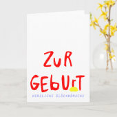 Glückwünsche zur Geburt mit Igel Kaart (Gele Bloem)