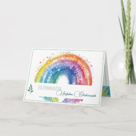 Glückwünsche zur Konfirmation/Kommunion Regenbogen Notitiekaartje