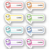Glucometer Carb Tracker Diabetische herinneringsla Sticker (Voorkant)