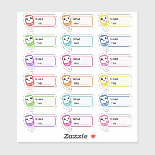 Glucometer Suiker Tracker Diabetische Tracker Labe Sticker (Vel)