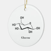 Glucose Suiker Molecuul Chemie Wetenschap Cool Keramisch Ornament (Links)
