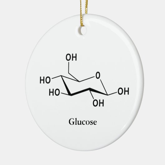 Glucose Suiker Molecuul Chemie Wetenschap Cool Keramisch Ornament (Links)