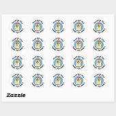 Glue, denk je dat je grappig bent? ronde sticker (Vel)