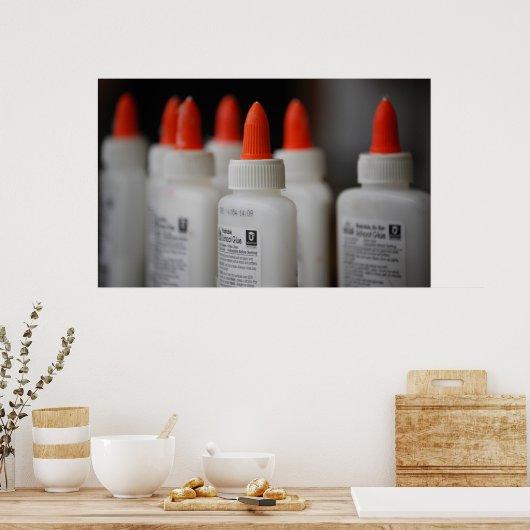Glue flessen poster (Keuken)