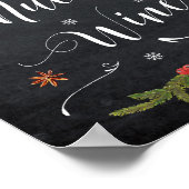 Gluhwein bar winter bruiloft kerstmis poster (Hoek)