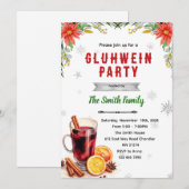 Gluhwein Party Christmas Party invitation (Devant / Derrière)