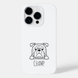 Glurende American Bulldog Aangepaste Naam Hoesje