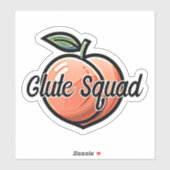 Glute Squad Peach Fitness Workout Sticker (Vel)