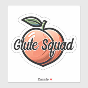 Glute Squad Perzik Fitness Workout Sticker