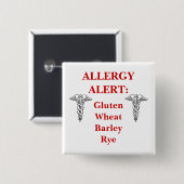  Gluten Allergy Button (Voorkant /achterkant)