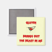 Gluten brengt het beest in me magneet (Voorkant / Achterkant)