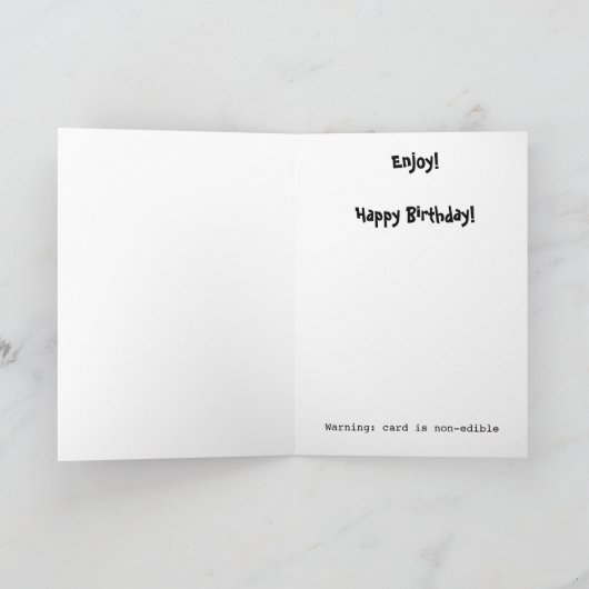 Gluten Dairy Sugar Soy Carb Free Funny Birthday Kaart (Binnen)