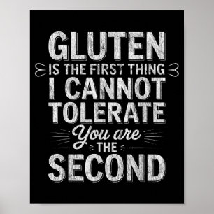 Gluten eerst iets wat ik niet kan verdragen vintag poster