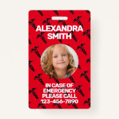 Gluten Food Allergy Alert Red Warning Badge (Dos)