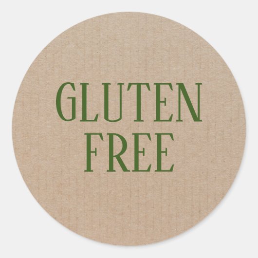 Gluten Free Allergy Safe Culary Ronde Sticker (Voorkant)