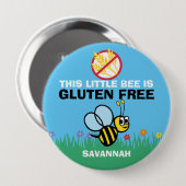 Gluten Free Bumblebee Button voor Celiac Alert (Voorkant /achterkant)