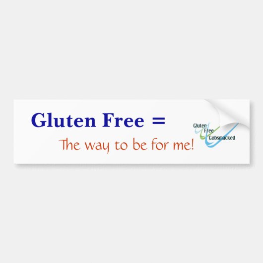 Gluten Free Bumpersticker - Gepersonaliseerd (Voorkant)