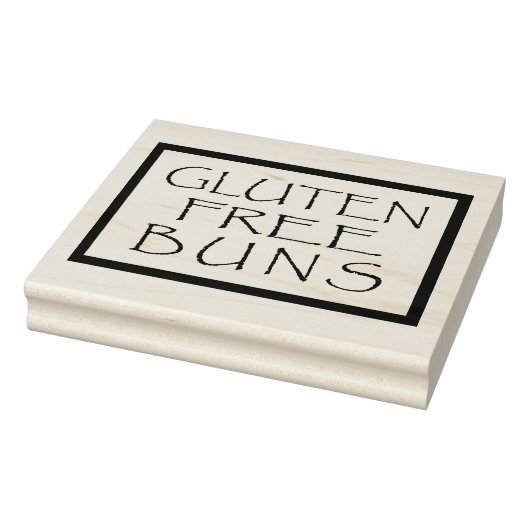 Gluten Free Buns Design Rubber Stamp Rubberstempel (Stempel)