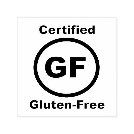 Gluten Free Certified Zelfinktende Stempel (Design)