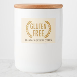 Gluten Free Food Allergy Warning Custom Wheat Free Voedselcontainer Etiket