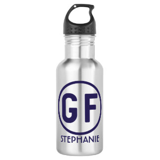 Gluten Free GF Personalized Water Bottle Waterfles