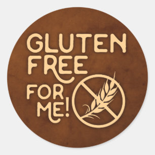 "GLUTEN FREE" "GRAINVRIJ" CELIAC RONDE STICKER