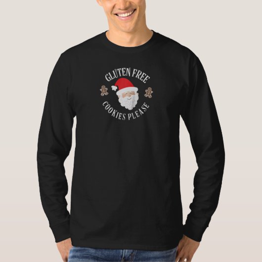 Gluten Free Kerstkoekjes alsjeblieft Santa Claus C T-shirt (Voorkant)