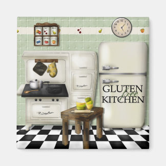 Gluten Free Kitchen Green Magneet