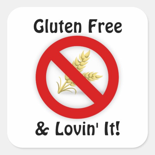 Gluten Free & Lovin' It Stickers (Devant)