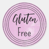 Gluten Free Paars Classic Round Sticker (Voorkant)