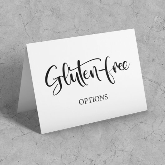 Gluten Free Table Tent-kaart