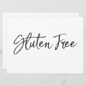 "Gluten Free"-teken | Stijlvol handschrift (Voorkant / Achterkant)