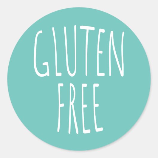 Gluten Free Text Classic Round Sticker (Voorkant)