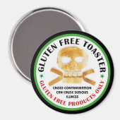 Gluten Free Toaster Magnet Magneet (Voorkant / Achterkant)