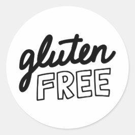 Gluten Free Typography Ronde Sticker