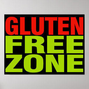 Gluten Free Zone (knolselziekte) Poster