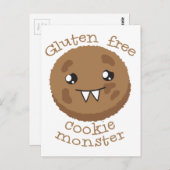 Gluten gratis koekjesmonster briefkaart (Voorkant / Achterkant)