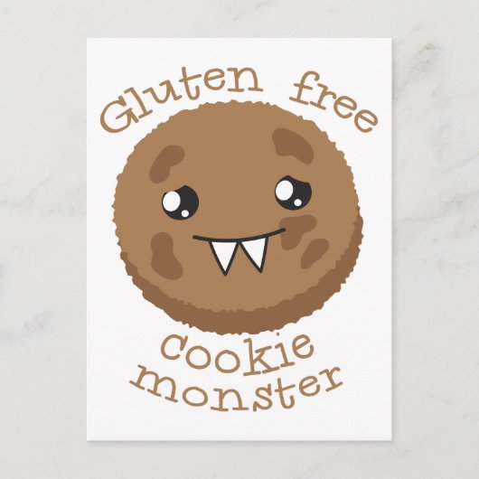 Gluten gratis koekjesmonster briefkaart (Voorkant)