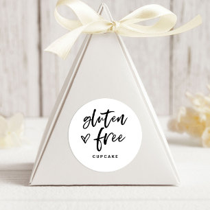 Gluten gratis object   Modern Casual script en har Ronde Sticker