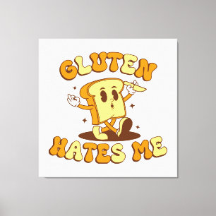 Gluten Haat Me Canvas Afdruk