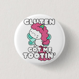 Gluten hebben me tandvlees gegeven ronde button 3,2 cm