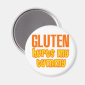 Gluten Hurts My Tummy Magneet (Voorkant / Achterkant)