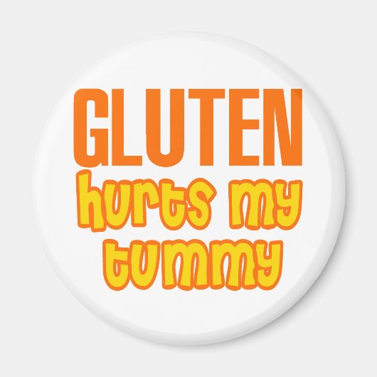 Gluten Hurts My Tummy Magneet (Voorkant)