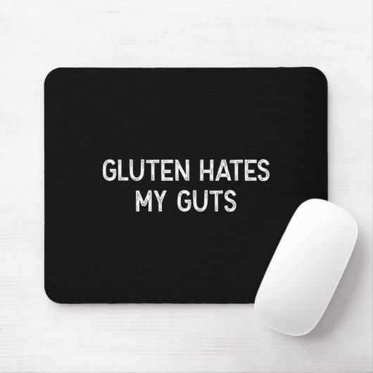 Gluten Intolerance Gluten Hates My Guts Funny Glut Muismat (Met muis)