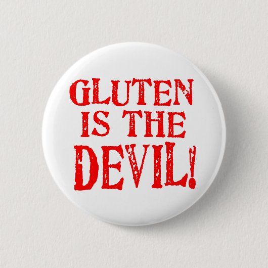 Gluten is de duivel ronde button 5,7 cm (Voorkant)