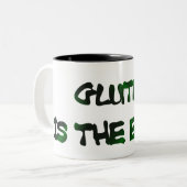 GLUTEN IS DE ENEMY two-tone grote Mok (Voorkant links)